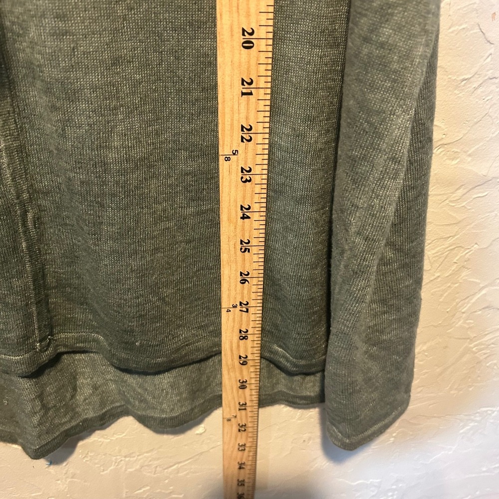 Talbots Woman Green Linen V-Neck Split Neck Short Sleeve Top Plus Size 3X - Picture 3 of 6